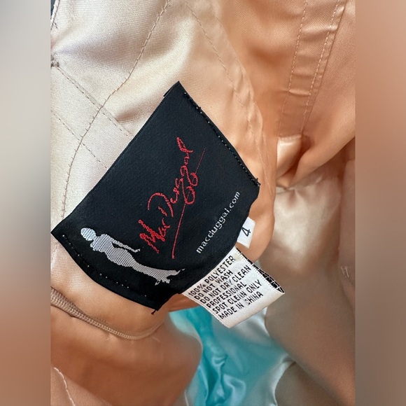 Mac Duggal Size 4 nude sequin blue tutu mini dress - Picture 3 of 5